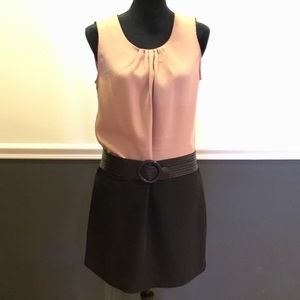 NWT Pink & Black Gap Two Tone Work Dress